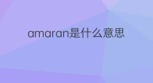 amaran是什么意思 amaran的中文翻译、读音、例句