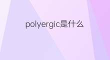 polyergic是什么意思 polyergic的中文翻译、读音、例句