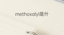 methoxalyl是什么意思 methoxalyl的中文翻译、读音、例句