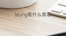 leung是什么意思 leung的中文翻译、读音、例句