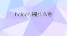 halophil是什么意思 halophil的中文翻译、读音、例句
