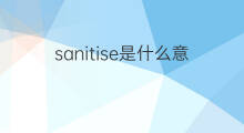 sanitise是什么意思 sanitise的中文翻译、读音、例句