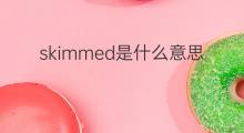 skimmed是什么意思 skimmed的中文翻译、读音、例句