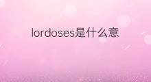 lordoses是什么意思 lordoses的中文翻译、读音、例句