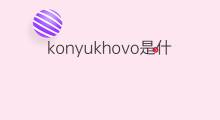 konyukhovo是什么意思 konyukhovo的中文翻译、读音、例句