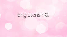 angiotensin是什么意思 angiotensin的中文翻译、读音、例句