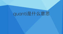 quanti是什么意思 quanti的中文翻译、读音、例句