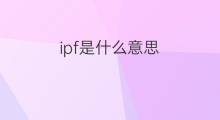 ipf是什么意思 ipf的中文翻译、读音、例句