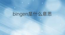 bingen是什么意思 英文名bingen的翻译、发音、来源
