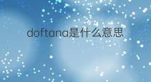 doftana是什么意思 doftana的中文翻译、读音、例句