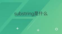 substring是什么意思 substring的中文翻译、读音、例句
