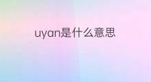 uyan是什么意思 uyan的中文翻译、读音、例句