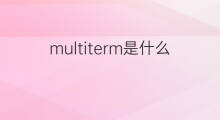 multiterm是什么意思 multiterm的中文翻译、读音、例句