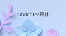 rubricates是什么意思 rubricates的中文翻译、读音、例句
