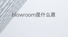 blowroom是什么意思 blowroom的中文翻译、读音、例句