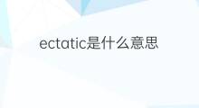 ectatic是什么意思 ectatic的中文翻译、读音、例句