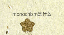 monachism是什么意思 monachism的中文翻译、读音、例句