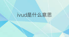 ivud是什么意思 ivud的中文翻译、读音、例句
