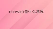 nunwick是什么意思 nunwick的中文翻译、读音、例句
