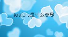 taulers是什么意思 taulers的中文翻译、读音、例句