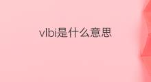 vlbi是什么意思 vlbi的中文翻译、读音、例句