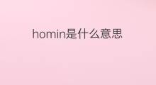 homin是什么意思 homin的中文翻译、读音、例句