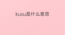 kusu是什么意思 kusu的中文翻译、读音、例句