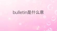 bulletin是什么意思 bulletin的中文翻译、读音、例句