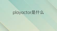 playactor是什么意思 playactor的中文翻译、读音、例句