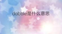 dabble是什么意思 dabble的中文翻译、读音、例句