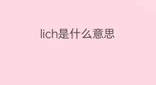 lich是什么意思 lich的中文翻译、读音、例句