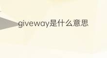 giveway是什么意思 giveway的中文翻译、读音、例句