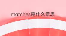 matches是什么意思 matches的中文翻译、读音、例句