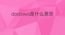 dodowa是什么意思 dodowa的中文翻译、读音、例句