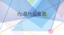 ifp是什么意思 ifp的中文翻译、读音、例句