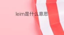leim是什么意思 leim的中文翻译、读音、例句