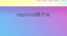 raptorial是什么意思 raptorial的中文翻译、读音、例句