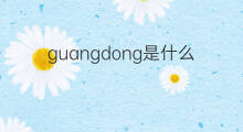 guangdong是什么意思 guangdong的中文翻译、读音、例句