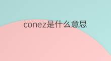 conez是什么意思 conez的中文翻译、读音、例句