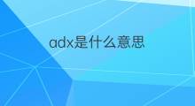 adx是什么意思 adx的中文翻译、读音、例句