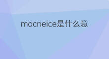 macneice是什么意思 macneice的中文翻译、读音、例句