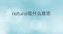 natural是什么意思 natural的中文翻译、读音、例句