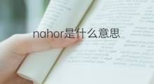 nahor是什么意思 nahor的中文翻译、读音、例句
