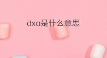 dxa是什么意思 dxa的中文翻译、读音、例句