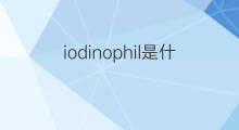 iodinophil是什么意思 iodinophil的中文翻译、读音、例句