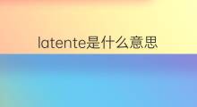 latente是什么意思 latente的中文翻译、读音、例句