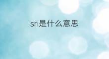sri是什么意思 sri的中文翻译、读音、例句
