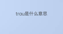 trau是什么意思 trau的中文翻译、读音、例句
