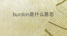 burdon是什么意思 burdon的中文翻译、读音、例句