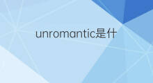 unromantic是什么意思 unromantic的中文翻译、读音、例句